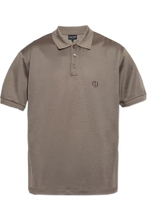 Giorgio Armani Polo Shirts, male, , Size: 2XL Polo with embroidered logo