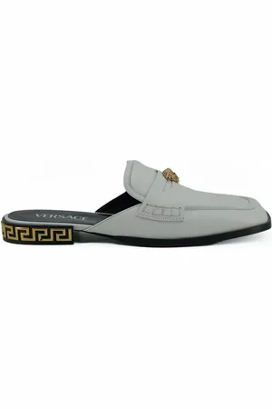 VERSACE Mules, female, , Size: 7 US Gold Medusa Leather Mules Shoes