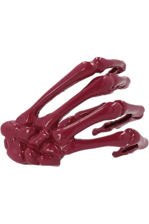 RAF SIMONS Bracelets, female, , Size: ONE SIZE Skeleton Hand Bracelet in Burgundy