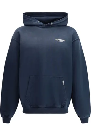 Represent Hoodies, male, , Size: S Monogram Cotton Hoodie with Adjustable Hood