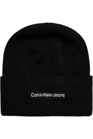 Calvin Klein Beanies, male, , Size: ONE SIZE Modern Print Beanie Hat