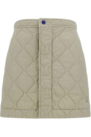 Burberry Short Skirts, female, , Size: 2XS Quilted Mini Skirt with Equestrian Knight