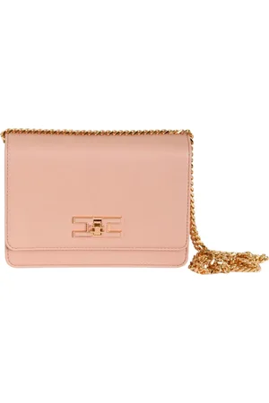 Elisabetta Franchi Cross Body Bags, female, , Size: ONE SIZE Small Shoulder Bag with Logo Plaque