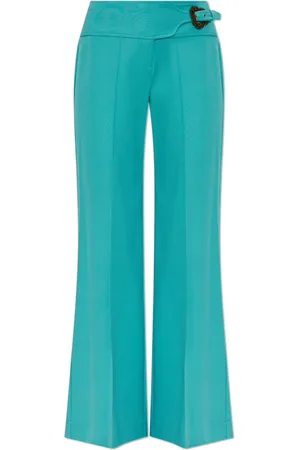 VERSACE Wide Trousers, female, , Size: M Trousers with stitching on the legs