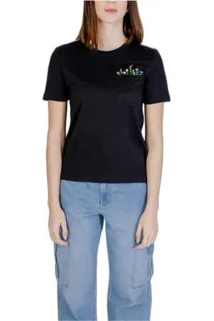 ONLY T-Shirts, female, , Size: S Cotton Round Neck T-Shirt with Pocket