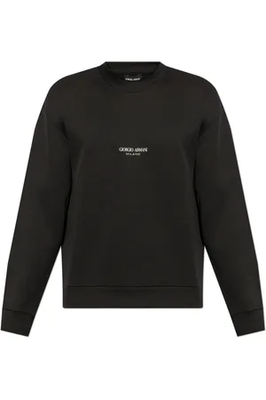 Giorgio Armani Sweatshirts, male, , Size: S Sweatshirt with printed logo