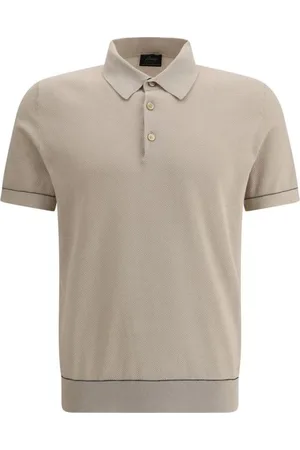 BRIONI Polo Shirts, male, , Size: M Short Sleeve Knitted Polo Shirt