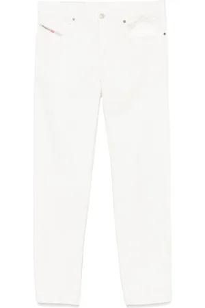 Diesel Straight Trousers, male, , Size: W30 Cream Trousers Modern Elegance Statement