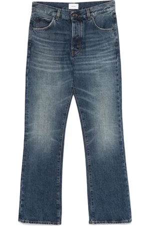 haikure Straight Jeans, male, , Size: W34 Indigo Denim Jeans Button Fly