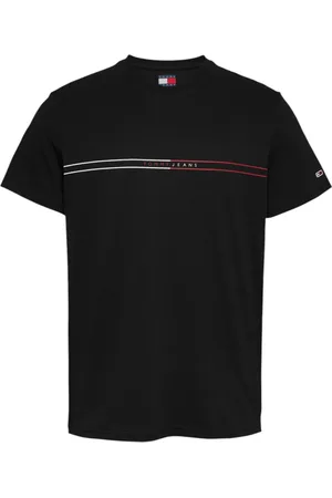 Tommy Hilfiger T-Shirts, male, , Size: XS Cotton T-Shirt Round Neck Short Sleeve