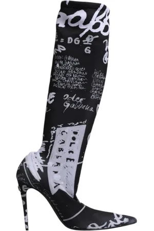 Dolce & Gabbana Heeled Boots, female, , Size: 6 US High Heel Printed Sock Boots Style