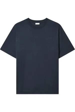 DRIES VAN NOTEN T-Shirts, male, , Size: S Navy Crew Neck T-shirt