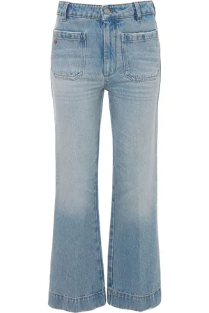 Victoria Beckham Boot-cut Jeans, female, , Size: W28 Cropped Jeans with Pockets