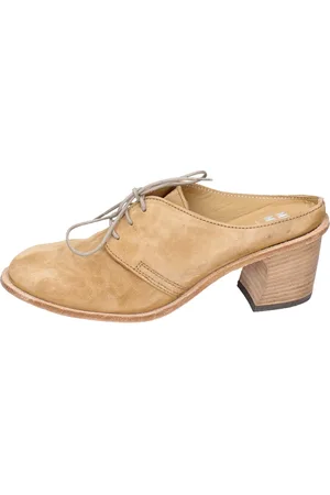 Moma Heeled Mules, female, , Size: 7 US Vintage Elegant Suede Heeled Mules