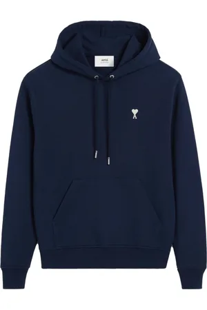 Ami Hoodies, male, , Size: S Heart Hoodie in Navy