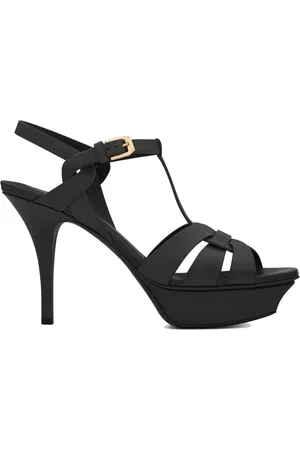 Saint Laurent High Heel Sandals, female, , Size: 10 US Strappy Sandals with Adjustable Ankle Strap