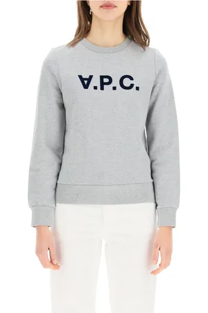 A.P.C. Sweatshirts, female, , Size: M Logo Sweatshirt in Loopback Cotton Jersey