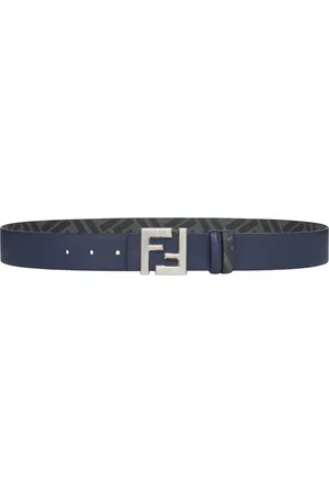 Fendi Belts, male, , Size: 95 CM Reversible Leather Belt with FF Squared Buckle