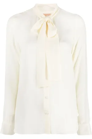 Michael Kors Blouses, female, , Size: L Silk Bow Blouse
