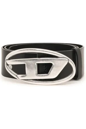 Diesel Belts, male, , Size: 95 CM Leather Belt with Oval D Buckle