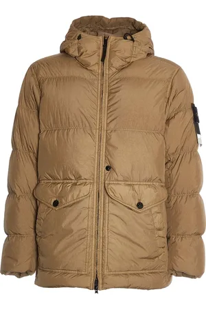 Stone Island Winter Jackets, male, , Size: S Marrone Puffer Jacket Aw24