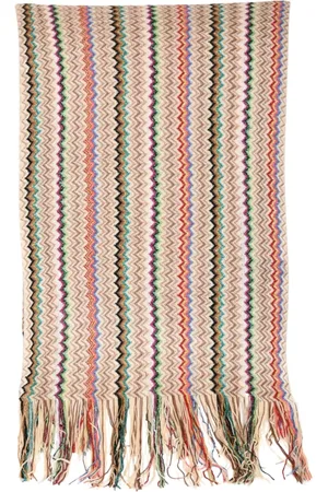 Missoni Scarves, unisex, , Size: ONE SIZE Chevron Pattern Viscose Scarf with Fringes