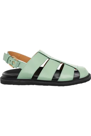 Moschino Flat Sandals, female, , Size: 9 US Adjustable Strap Sandals, Solid Color