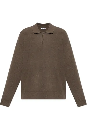 Samsøe Samsøe V-neck Knitwear, male, , Size: L Sweater with collar ‘Sanino’