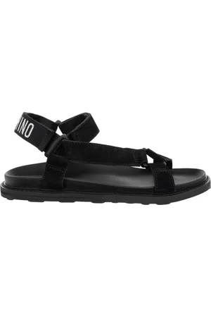 Moschino Flat Sandals, male, , Size: 11 US Adjustable Strap Sandals, Solid Color