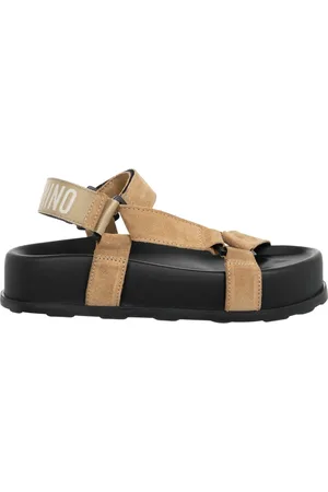 Moschino Flat Sandals, female, , Size: 6 US Adjustable Multicolor Sandals
