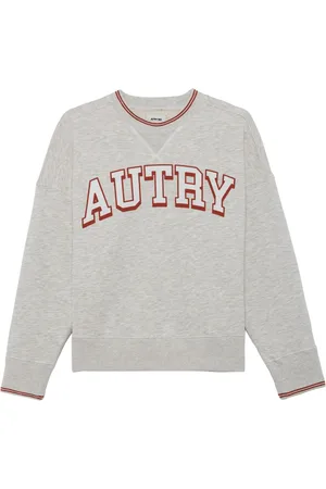Autry Sweatshirts, male, , Size: S Striped Crewneck Sweater Grey