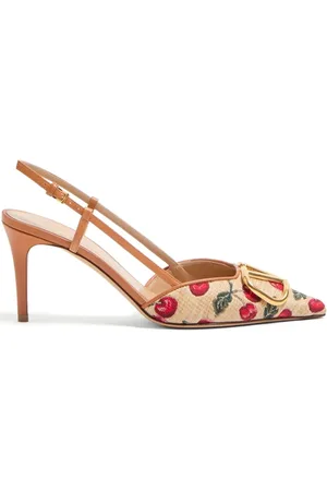 VALENTINO GARAVANI Pumps, female, , Size: 7 1/2 US Beige Heeled Sandals