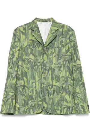 Kenzo Blazers, male, , Size: M Buttoned Front Jacket Pockets