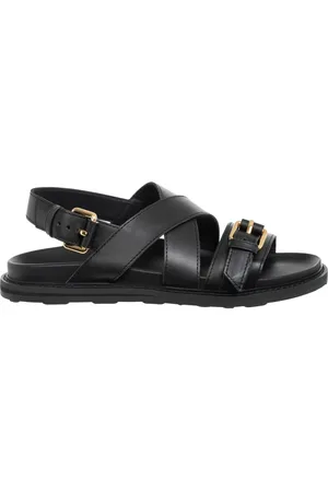 Moschino Flat Sandals, male, , Size: 10 US Adjustable Buckle Sandals, Solid Color