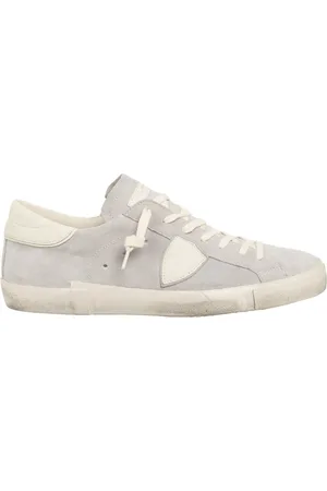 Philippe model Sneakers, male, , Size: 10 US Vintage Distressed Lace-Up Sneakers