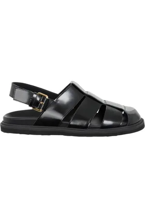 Moschino Flat Sandals, female, , Size: 6 US Adjustable Strap Sandals, Solid Color
