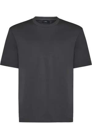HERNO T-Shirts, male, , Size: S Grey Crew Neck T-shirts and Polos