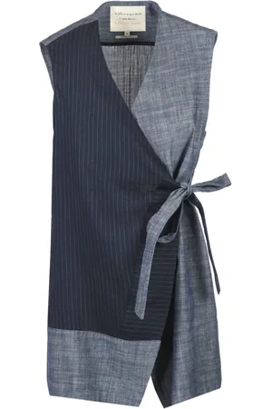 Alessia Santi Vests, female, , Size: L Linen and Cotton Sleeveless Gilet