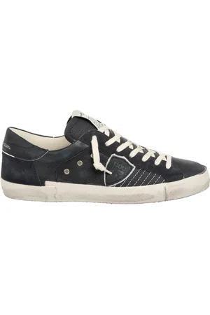 Philippe model Sneakers, male, , Size: 9 US Vintage Distressed Lace-Up Sneakers