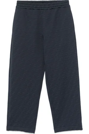 Fendi Sweatpants, male, , Size: S Elastic Waistband Trousers Made in Italy