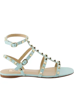 VALENTINO GARAVANI Flat Sandals, female, , Size: 7 US Light Rockstud Sandals