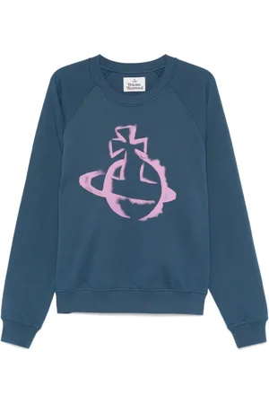 Vivienne Westwood Sweatshirts, male, , Size: XS Indigo Crew Neck Sweater