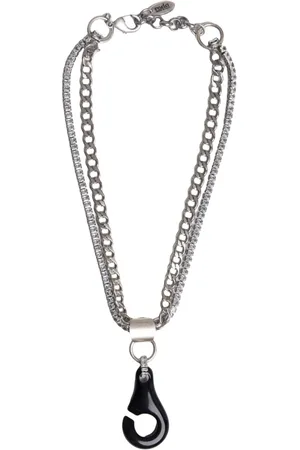 RADÀ Necklaces, female, , Size: ONE SIZE Black Choker with Rhinestone Pendant