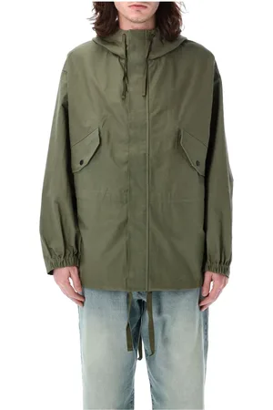 Pop Trading Company Light Jackets, male, , Size: M Fish Tale Parka Jacket Olive