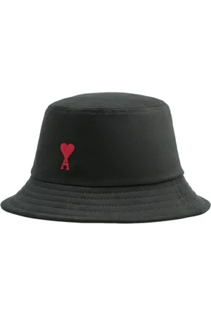 Ami Hats, male, , Size: 58 CM Cotton Logo Embroidered Flat Brim Hat