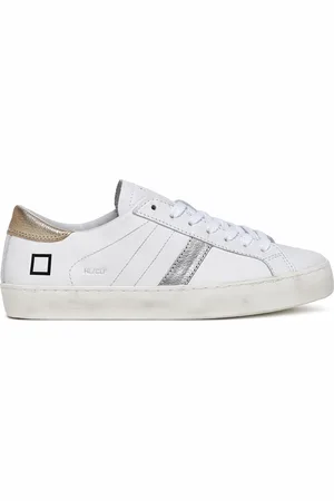 D.A.T.E. Sneakers, female, , Size: 8 US Leather Sneakers with Silver Details