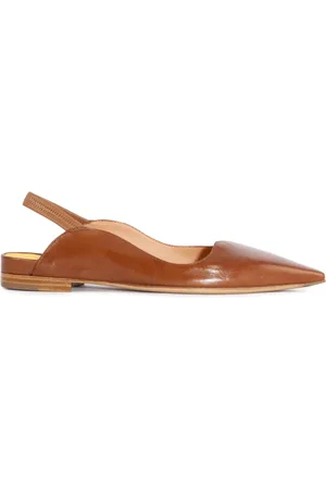 MARA BINI Ballerinas, female, , Size: 8 US Leather Slingback Sandals Pointed Design