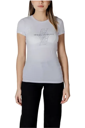 Armani Exchange T-Shirts, female, , Size: XS Printed Round Neck T-shirt