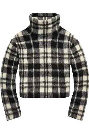 Ralph Lauren Turtlenecks, female, , Size: XS Checkered Turtleneck Sweater