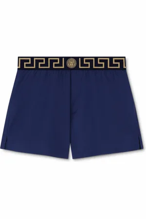 VERSACE Beachwear, male, , Size: XL Sea Clothing with Golden Jacquard